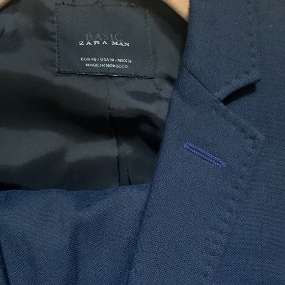 ZARA MEN’S BLUE SUIT SIZE 38 - Picture 3 of 3
